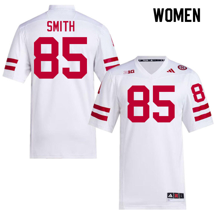 Women #85 Keelan Smith Nebraska Cornhuskers College Football Jerseys Stitched Sale-White